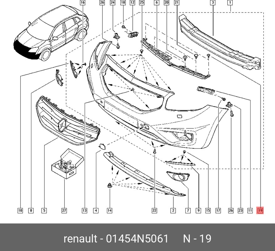 Саморез Все RENAULT 01454N5061