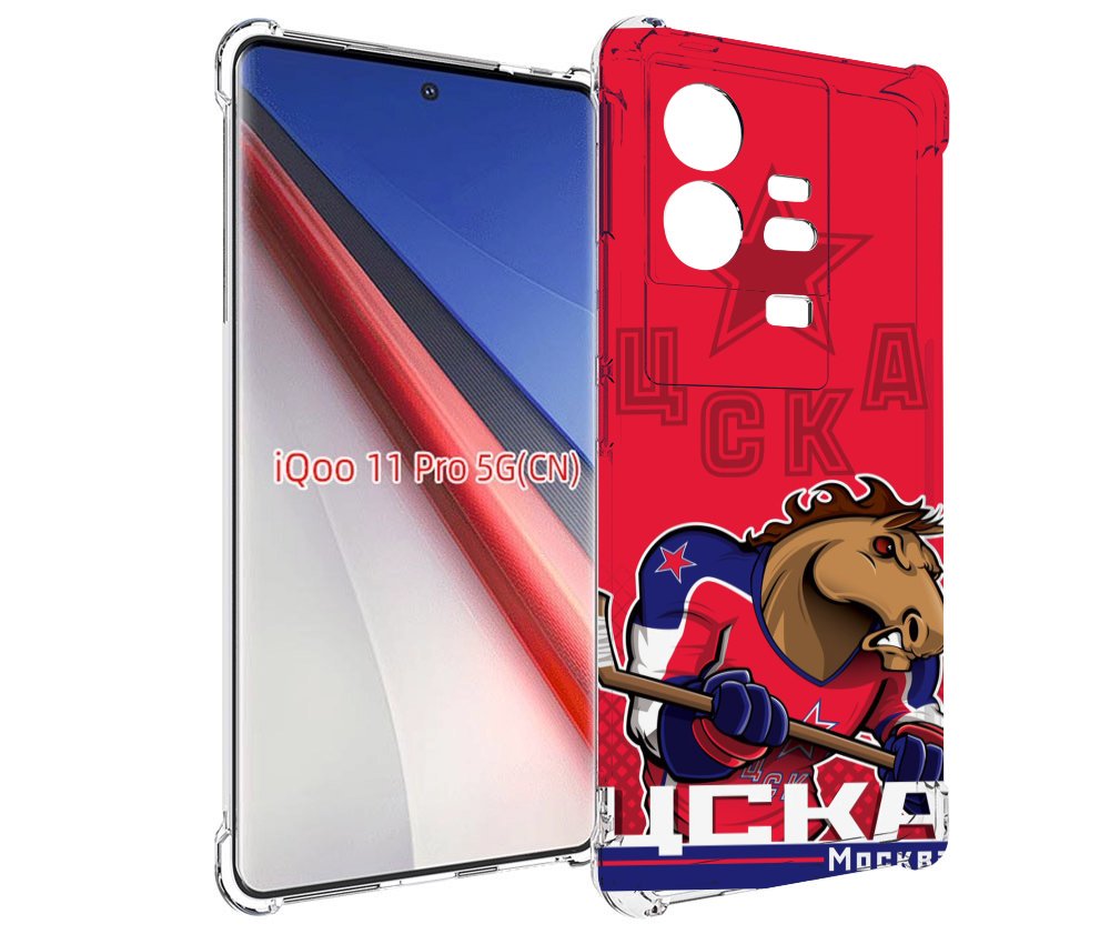 

Чехол бампер MyPads хк цска мужской для Vivo iQOO 11 Pro противо..., Прозрачный, Tocco