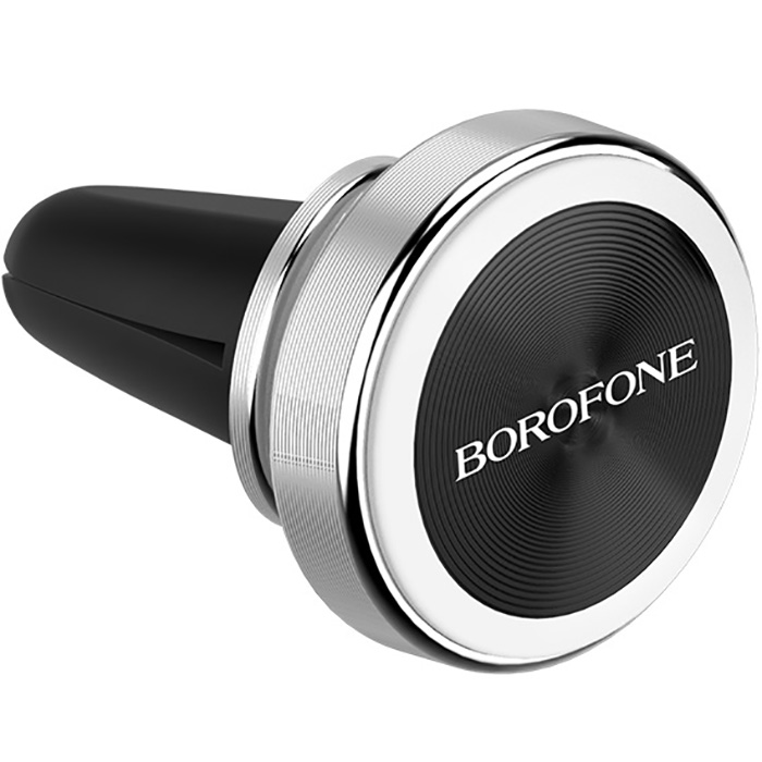 фото Автомобильный держатель в дефлектор магнитный borofone bh6 platinum - серебристый