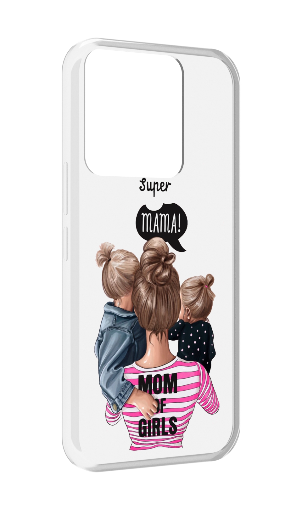 

Чехол MyPads Мама-девочек женский для Tecno Spark Go 2022 / Tecno Spark 8C, Прозрачный, Tocco