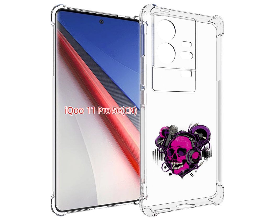 

Чехол бампер MyPads череп 1 для Vivo iQOO 11 Pro противоударный, Прозрачный, Tocco