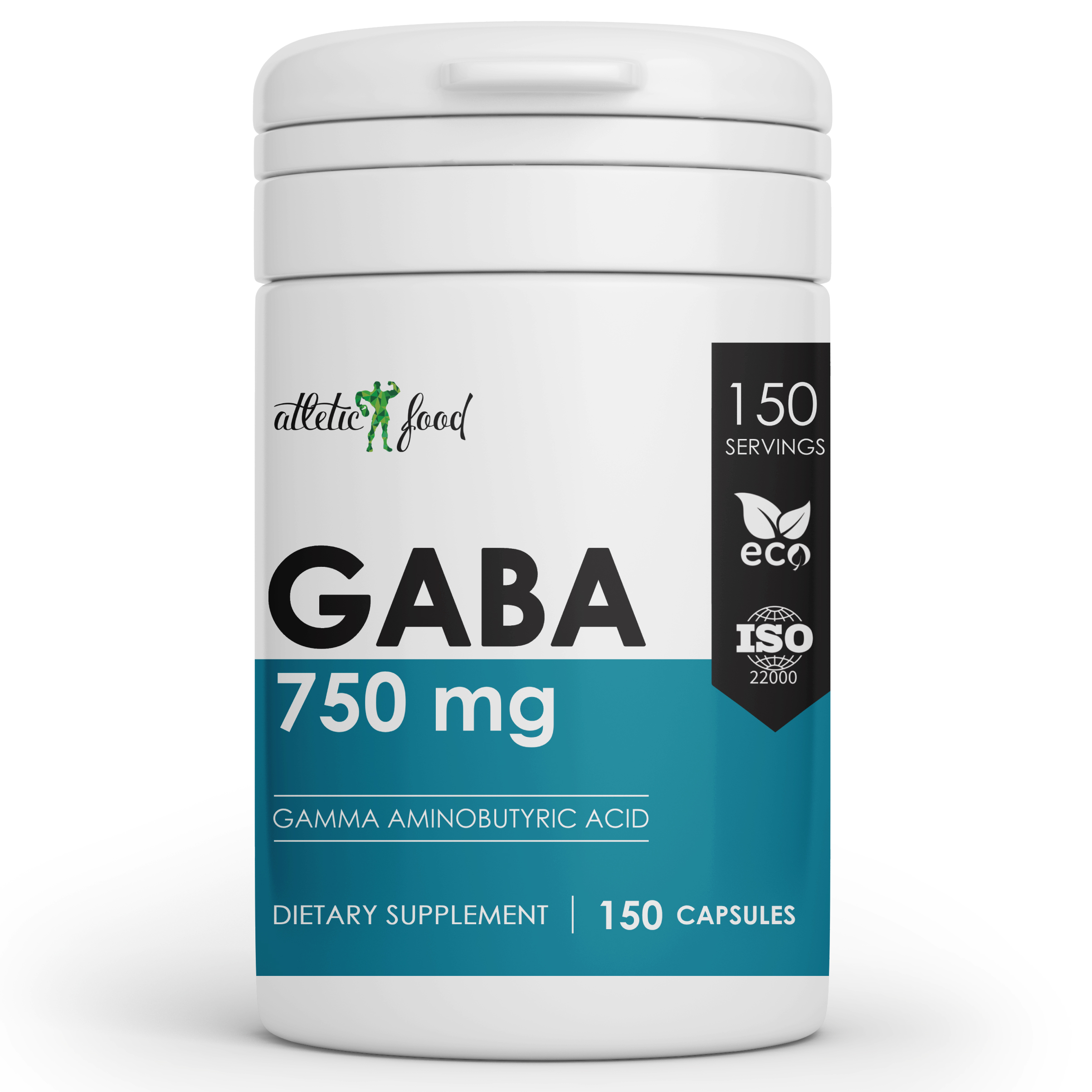 ГАБА, ГАМК Atletic Food GABA (Gamma Aminobutyric Acid) 750 mg - 150 капсул