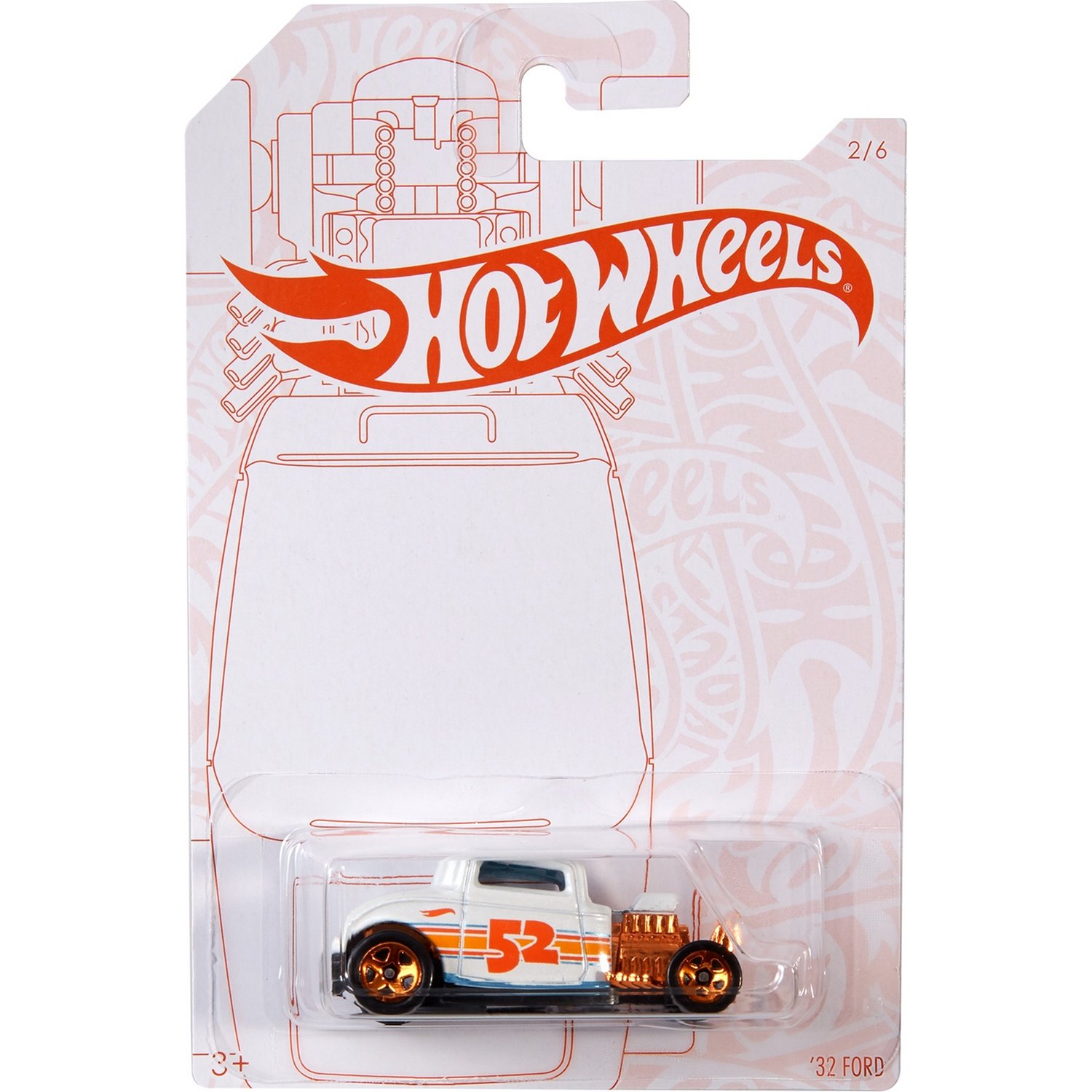 фото Hot wheels машинка премиальная перламутр и хром 32 ford gjw48/gjw49