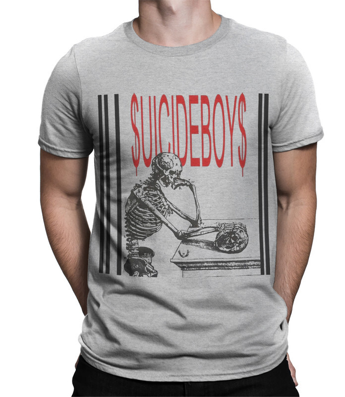 фото Футболка мужская dream shirts suicideboys скелет 999939222 серая 3xl