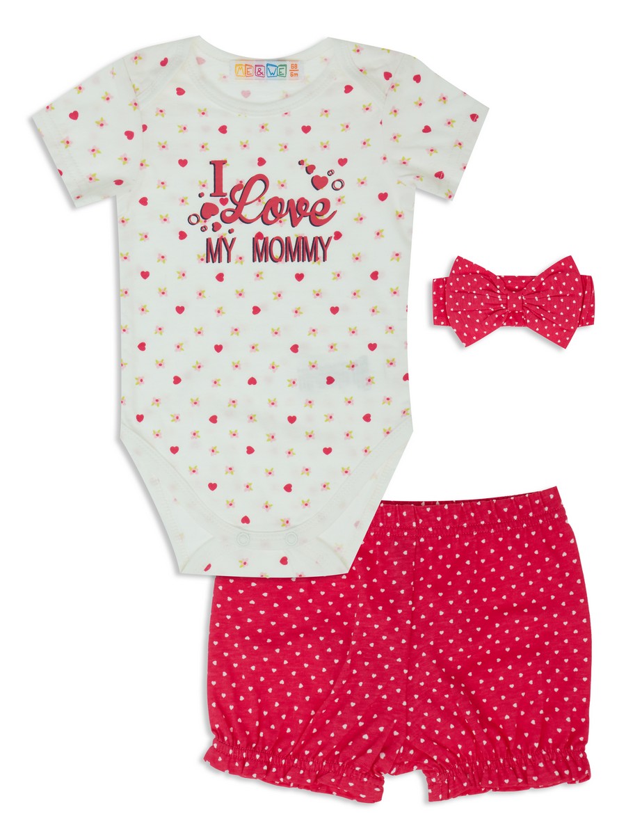 Комплект одежды новорожденным Me&We NG119-J708-326 Ярко-розовый-68
