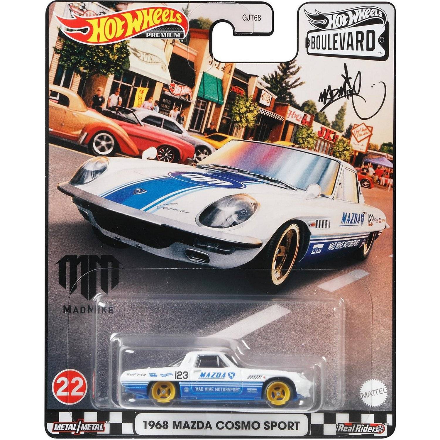 

Hot Wheels Машинка премиальная 1968 Mazda Cosmo Sport GJT68/GRM00, GJT68/GRM00