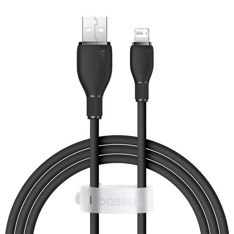 

Дата-кабель Baseus P10355700111-00, USB на Lightning, 1.2м, черный, P10355700111-00