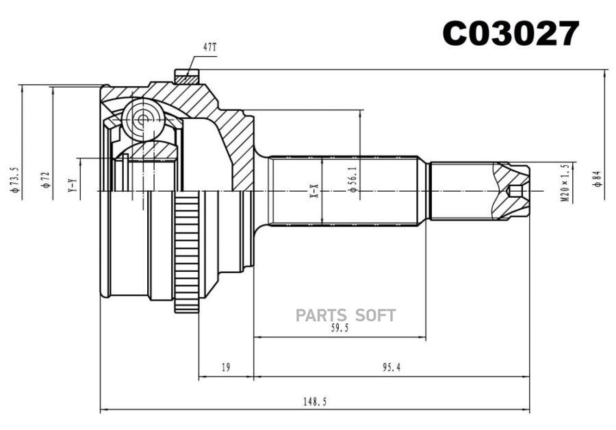 

SANGSIN BRAKE ШРУС внешний передний SANGSIN BRAKE C03027