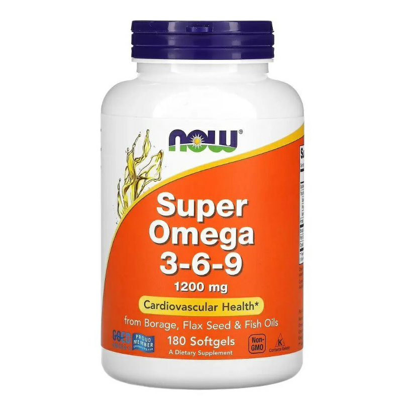 Now Супер Омега-3-6-9 капсулы для взрослых 1200 мг 180 шт.