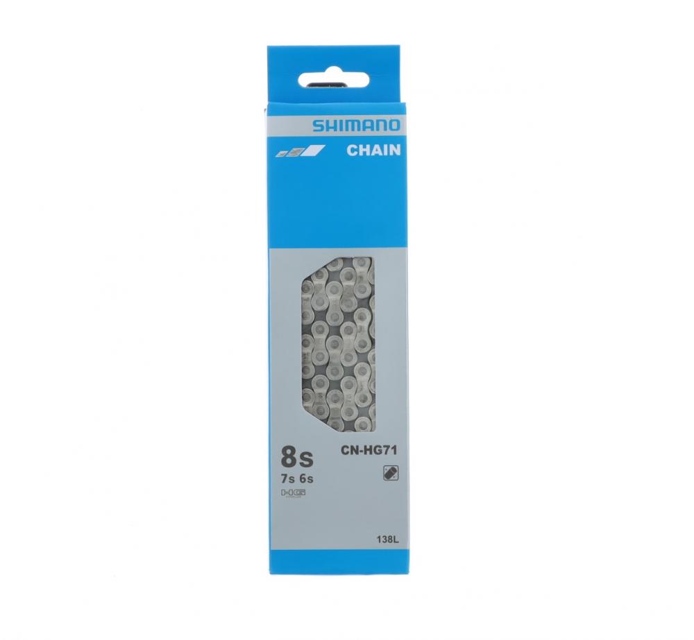 

Цепь Shimano CN-HG71 Chain / Пин в комплекте/ 6/7/8-Speed (116 звеньев), Серебристый