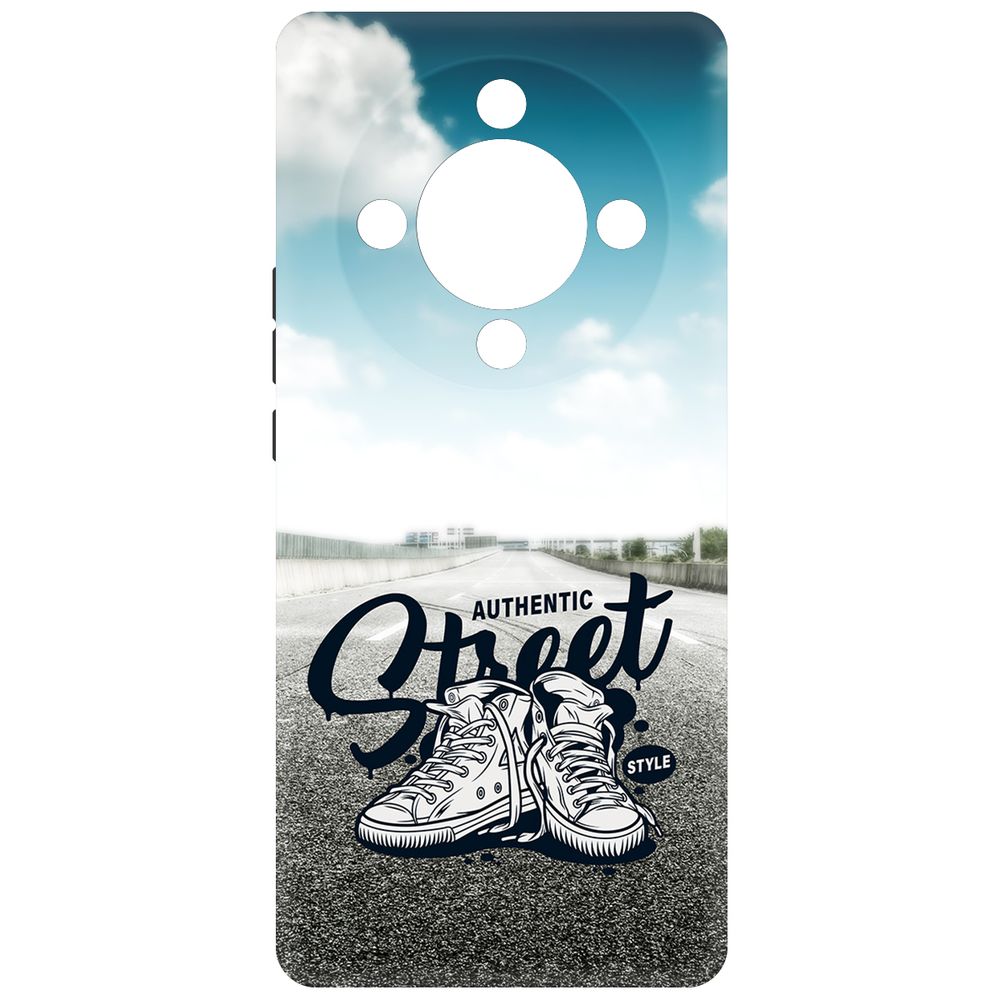 

Чехол-накладка Krutoff Soft Case Кроссовки мужские Уличный стиль для Honor X9b черный