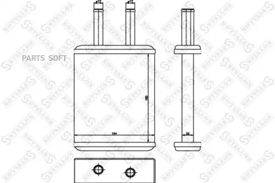 

STELLOX 1035226SX 10-35226-SX радиатор печки \ KIA Sephia 1.6 95 () 1шт