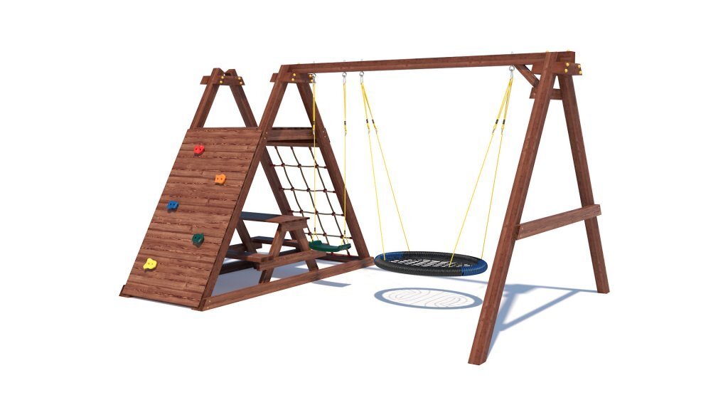 

Детская деревянная игровая площадка для улицы дачи CustWood Air A4, Air A4