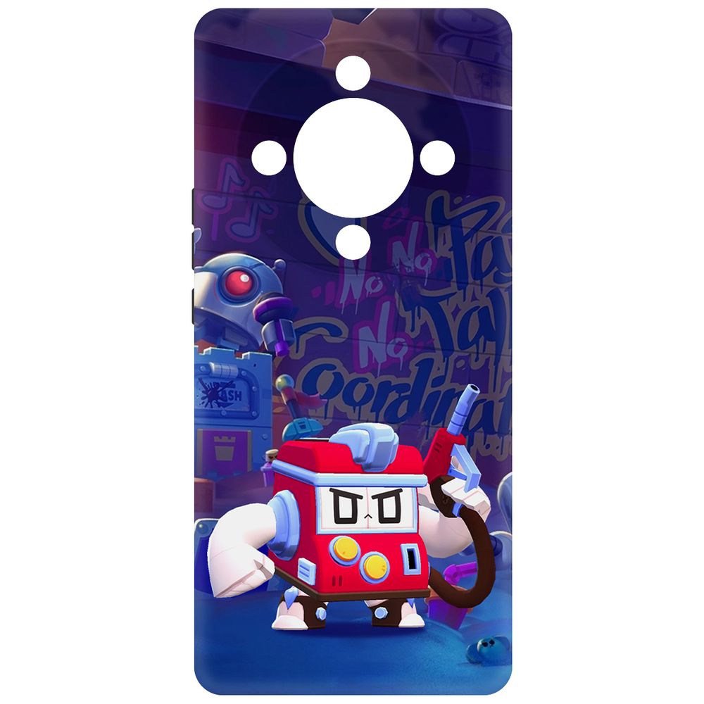 

Чехол-накладка Krutoff Soft Case Brawl Stars - V8-БИТ для Honor X9b черный