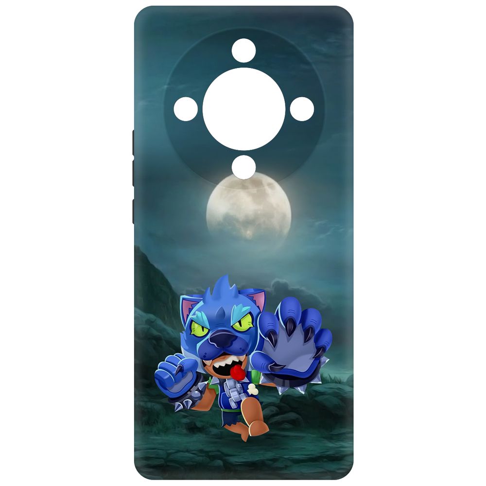 

Чехол-накладка Krutoff Soft Case Brawl Stars - Оборотень Леон для Honor X9b черный