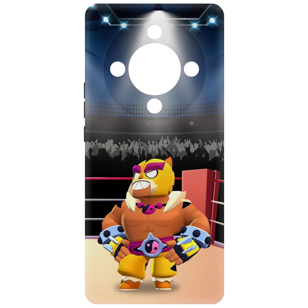 

Чехол-накладка Krutoff Soft Case Brawl Stars - Эль Тигро для Honor X9b черный