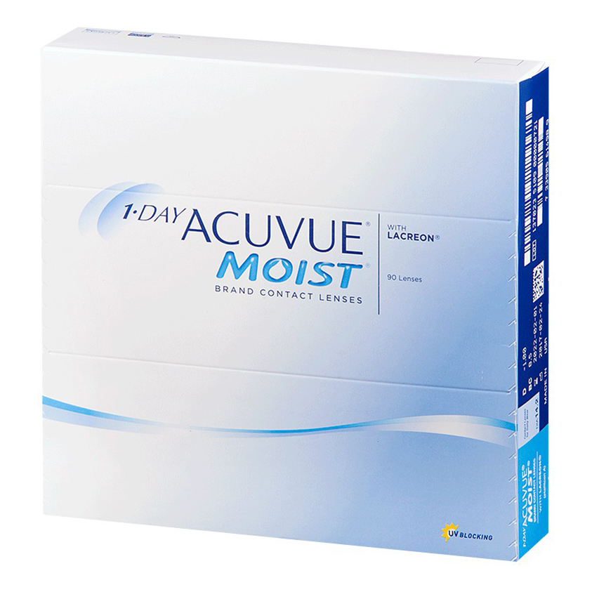 

Мягкие контактные гидрогелевые линзы Acuvue 1-Day Moist with Lacreon 8,5-4,00 90 шт.