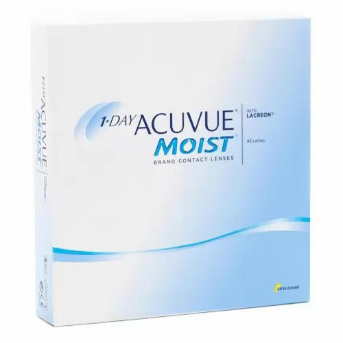 

Мягкие контактные линзы Acuvue 1-day Moist 8,5 мм -7,00 90 шт.прозрачные