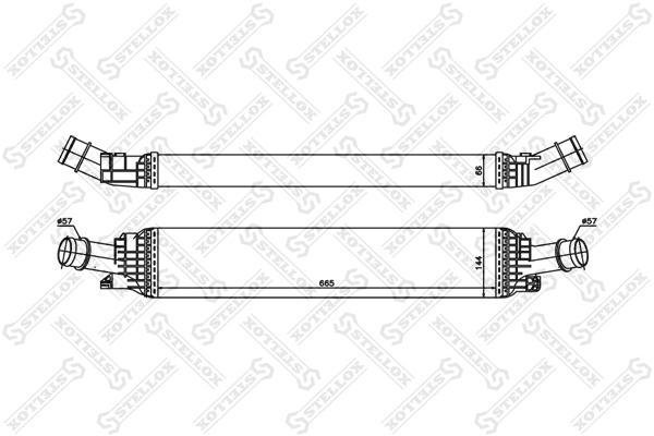 

STELLOX 1040184SX 10-40184-SX интеркулер \ Audi Q5 2.0TFSi/2.0TDi 08 () 1шт