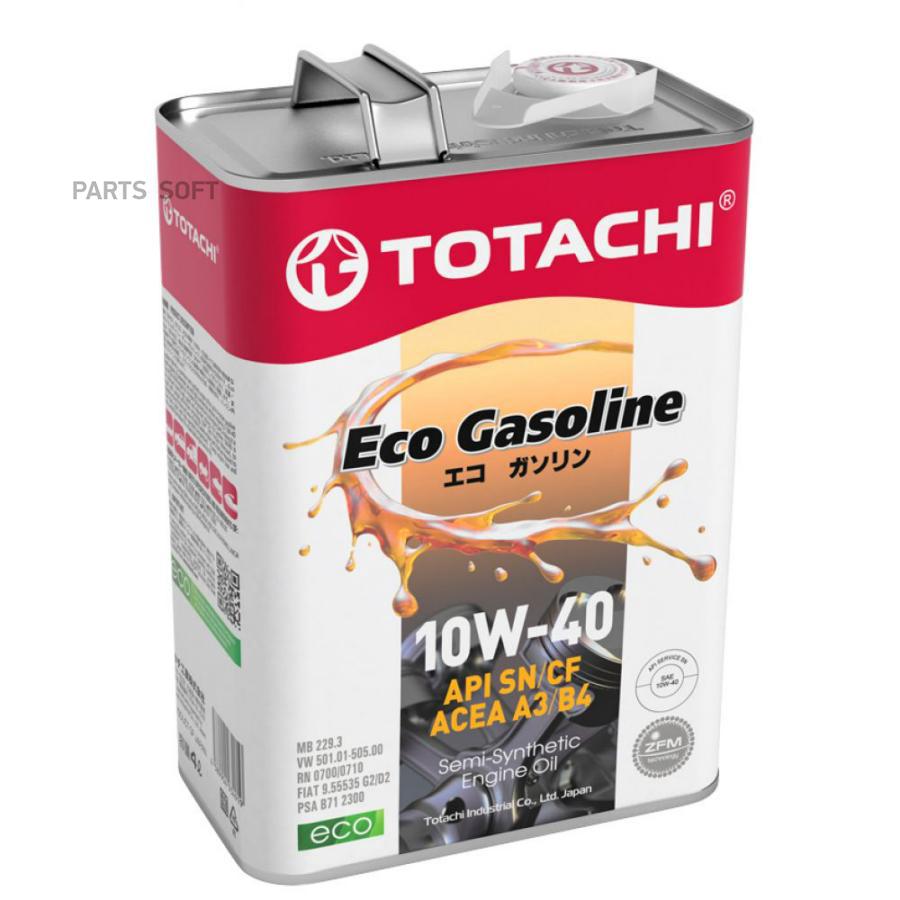 

Моторное масло Totachi полусинтетическое Eco Gasoline 10w40 4л
