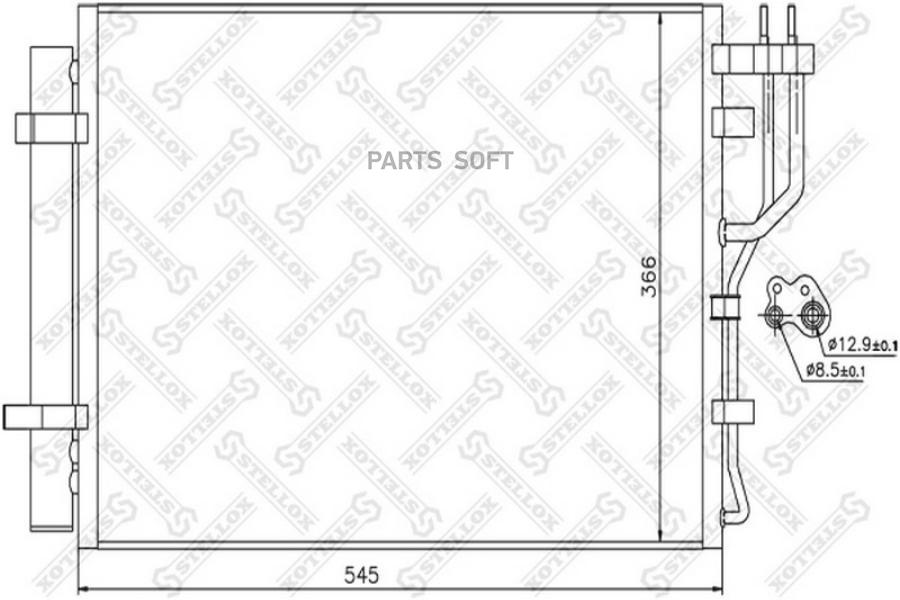 

STELLOX 1045720SX 10-45720-SX радиатор кондиционера!\ Hyundai ix20 1.4i-1.6i 10>
