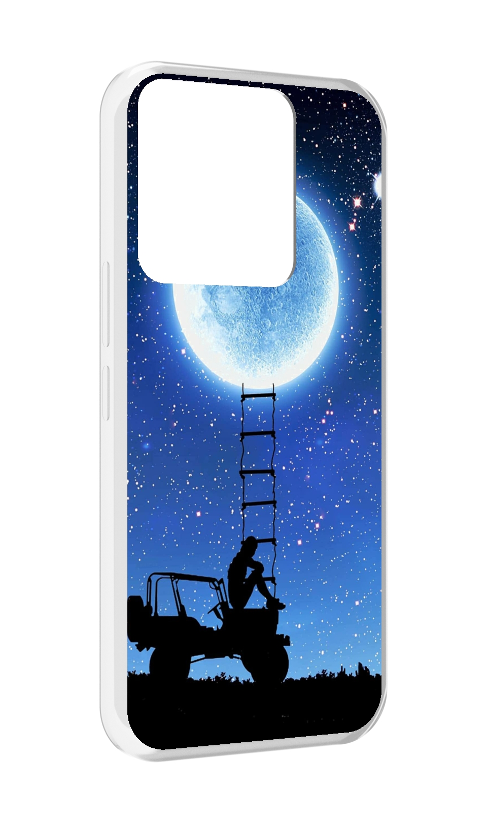 

Чехол MyPads Машина-на-лун для Tecno Spark Go 2022 / Tecno Spark 8C, Прозрачный, Tocco