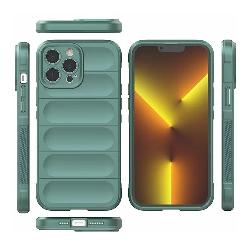 фото Противоударный чехол flexible case для iphone 13 pro black panther