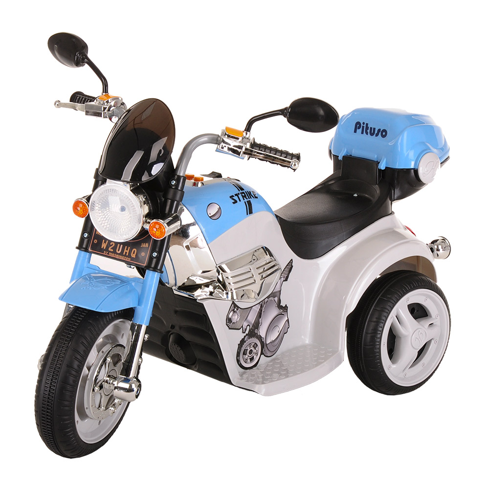 PITUSO Электромотоцикл MD-1188, колеса пластик 90х43х54 см, White-blue / Бело-Голубой