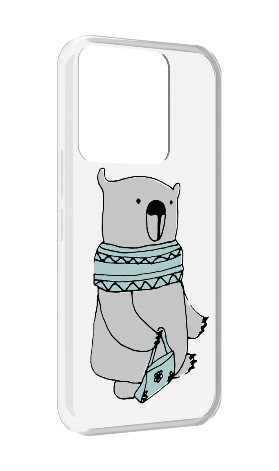 

Чехол MyPads Модный медведь для Tecno Spark Go 2022 / Tecno Spark 8C, Прозрачный, Tocco