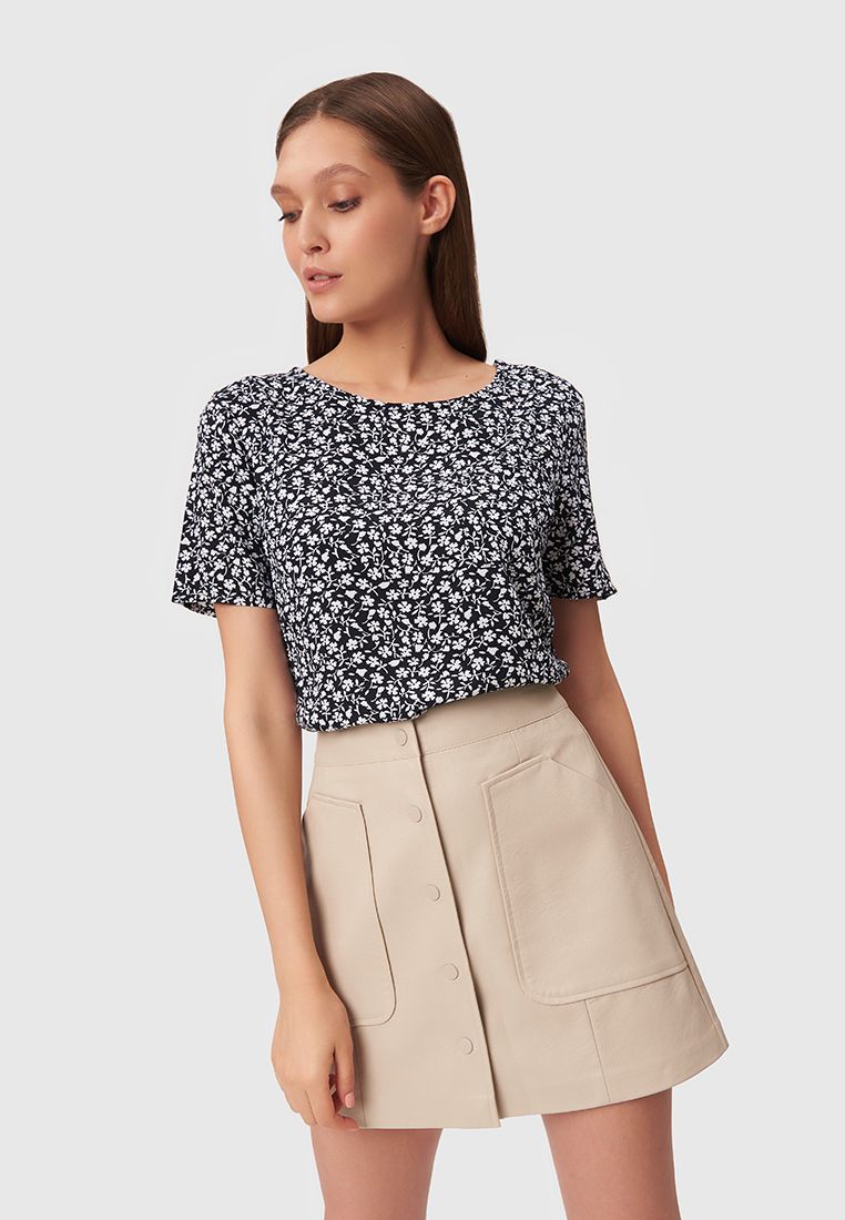 

Блуза женская Modis M212W00060A757 синяя 48 RU, M212W00060