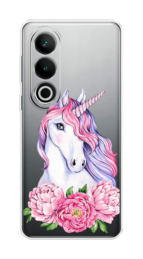 

Чехол на OnePlus Nord CE4 "Единорог с пионами", Розовый;белый;зеленый, 154750-1