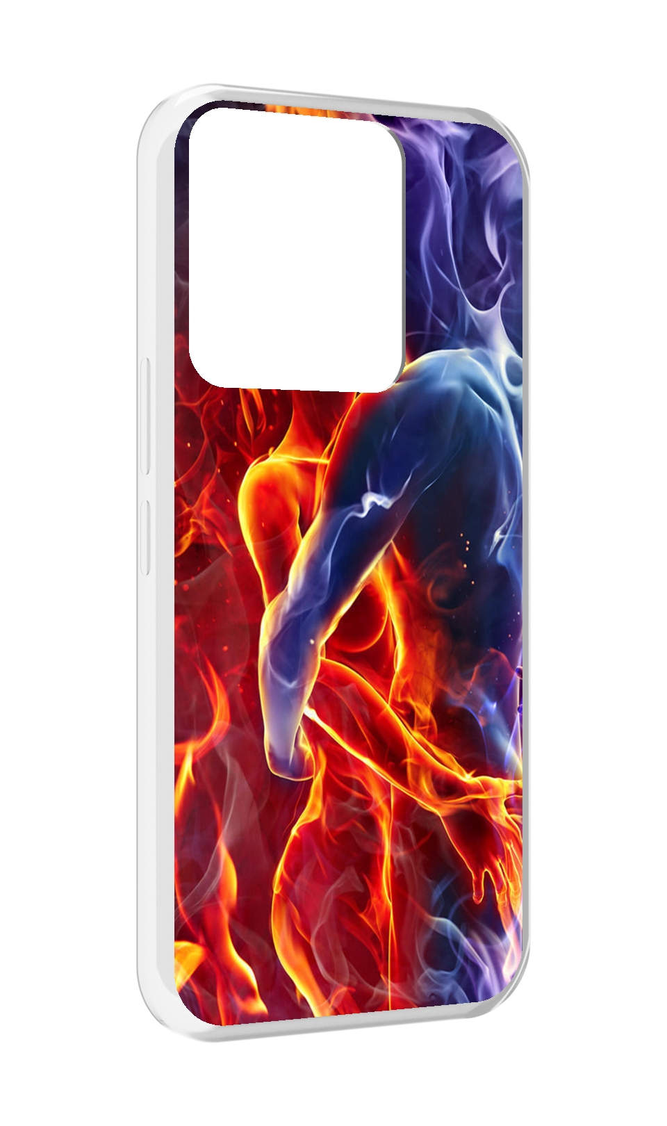 

Чехол MyPads Огонь-вода для Tecno Spark Go 2022 / Tecno Spark 8C, Прозрачный, Tocco