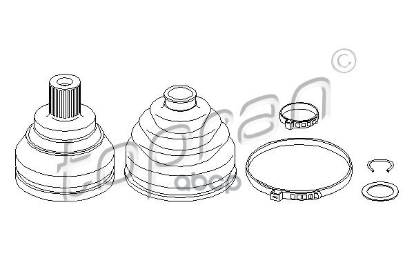 Шрус Наружный  Комплект (Замена Для Hp-104075755) topran арт. 104075001