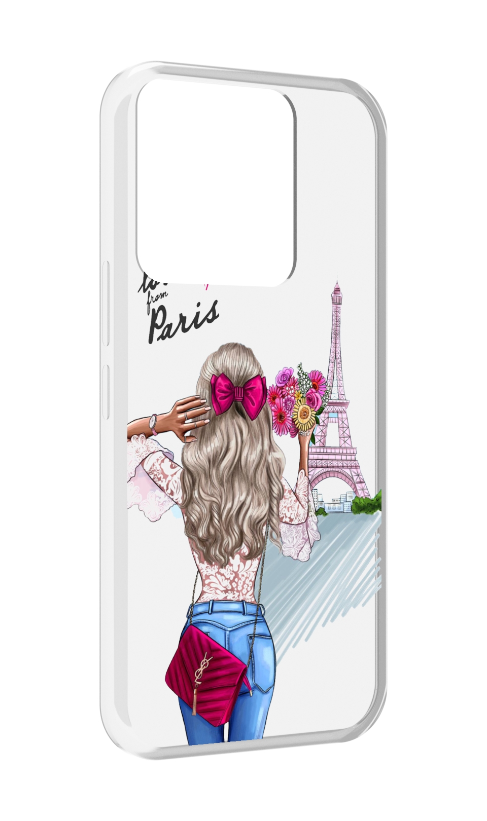 

Чехол MyPads Парижанка женский для Tecno Spark Go 2022 / Tecno Spark 8C, Прозрачный, Tocco