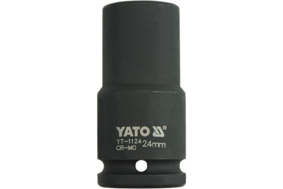 Головка Ударная Глубокая, 24 Мм, 6 Гр, 3/4 Inch 1Шт YATO YT1124 ударная отвертка yato