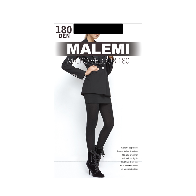 Колготки женские Malemi Micro Velour черные 2