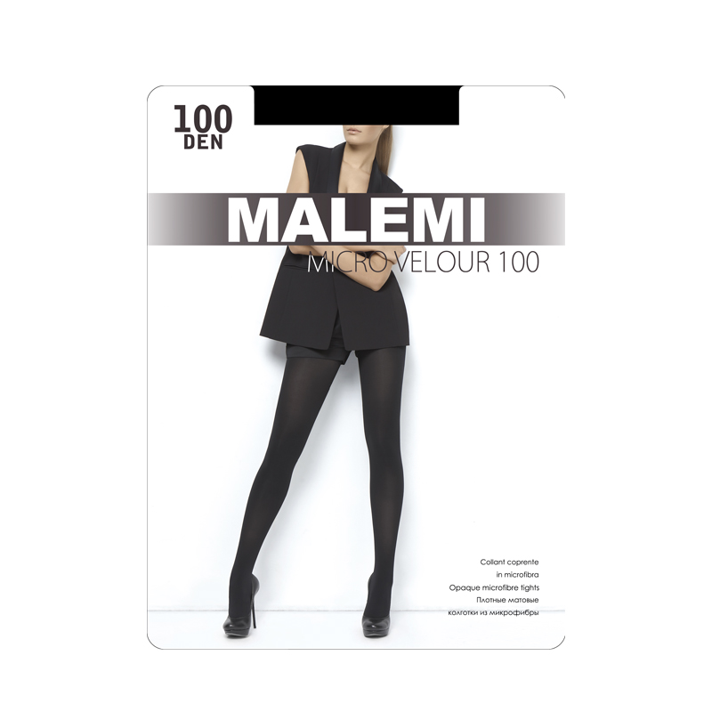 Колготки женские Malemi Micro Velour черные 4