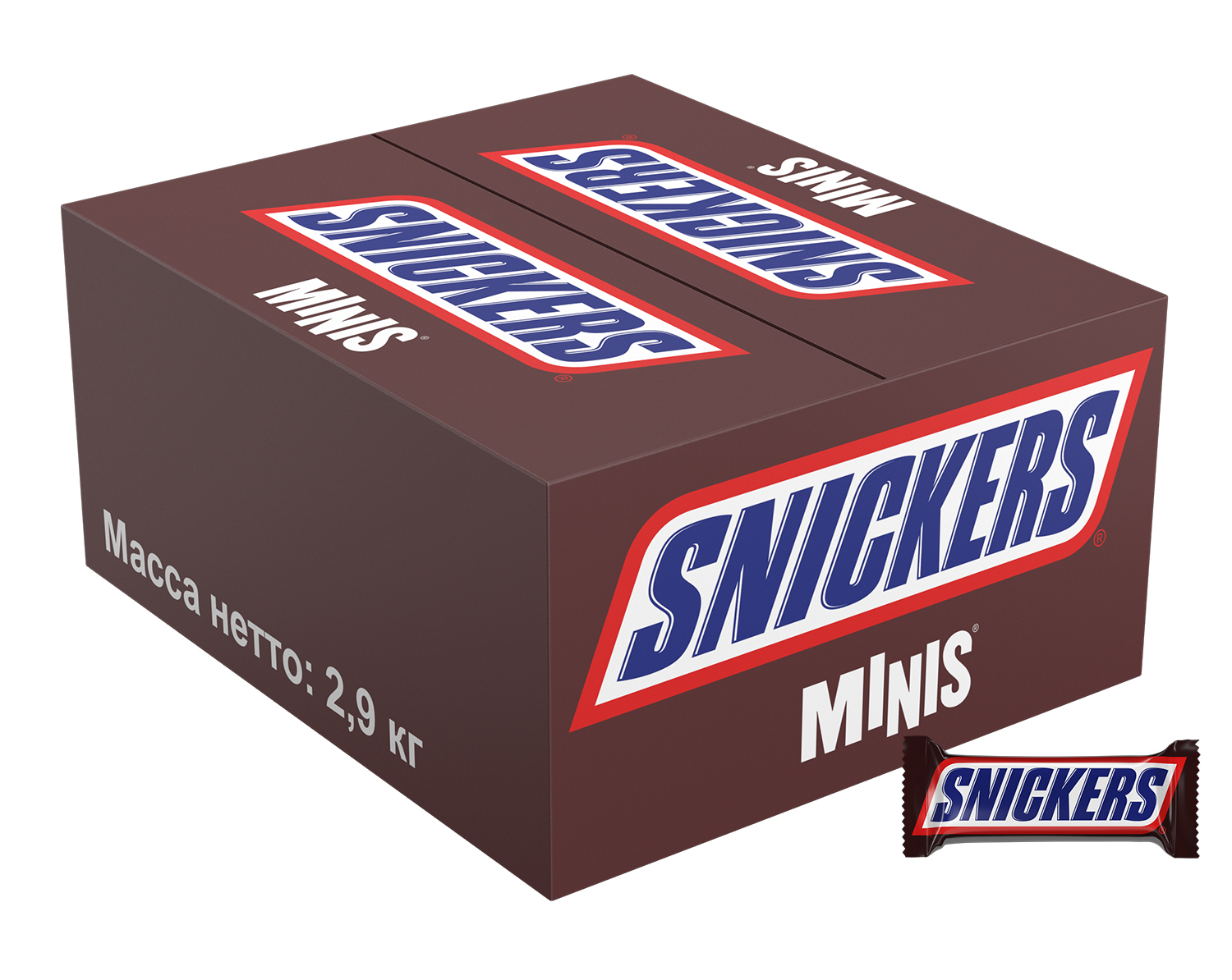фото Шоколад snickers minis, короб, 2,9кг