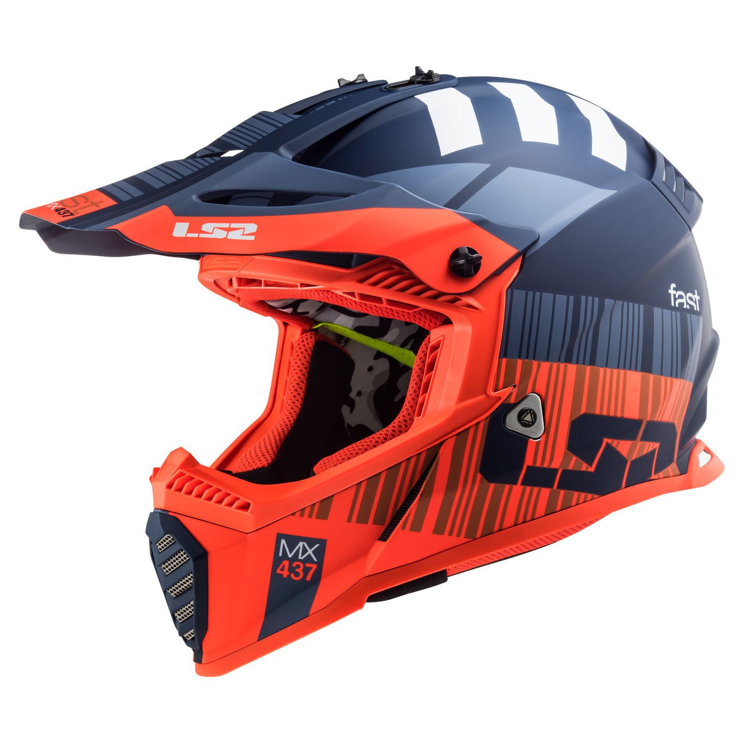 

Мотошлем LS2 MX437 FAST EVO MINI XCODE, Синий;оранжевый, MX437 FAST EVO MINI XCODE