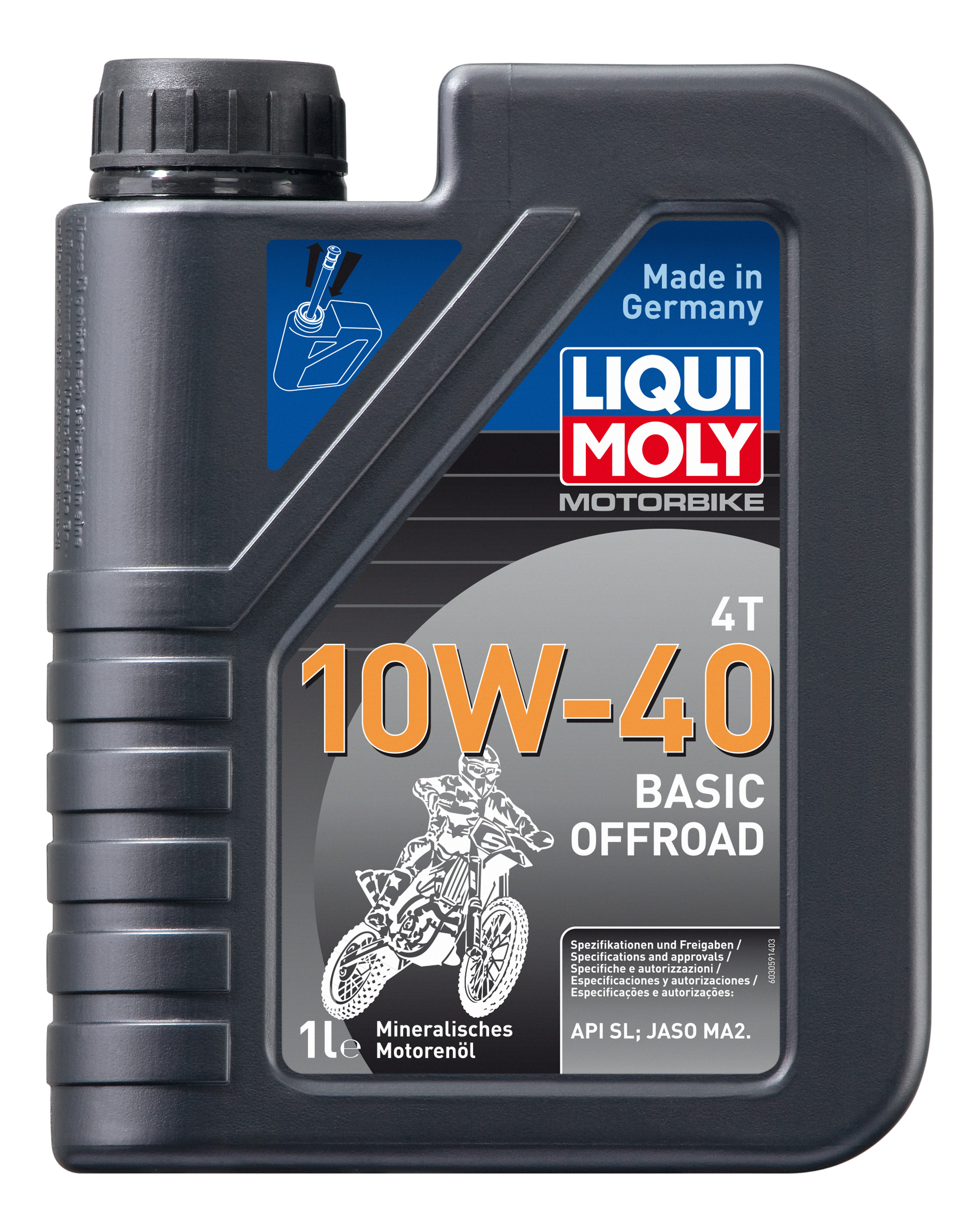 Масло Моторное Моtоrbiке 4Т 10W-40 Ваsiс Оffrоаd (Минеральное) (1L) LIQUI MOLY 3059