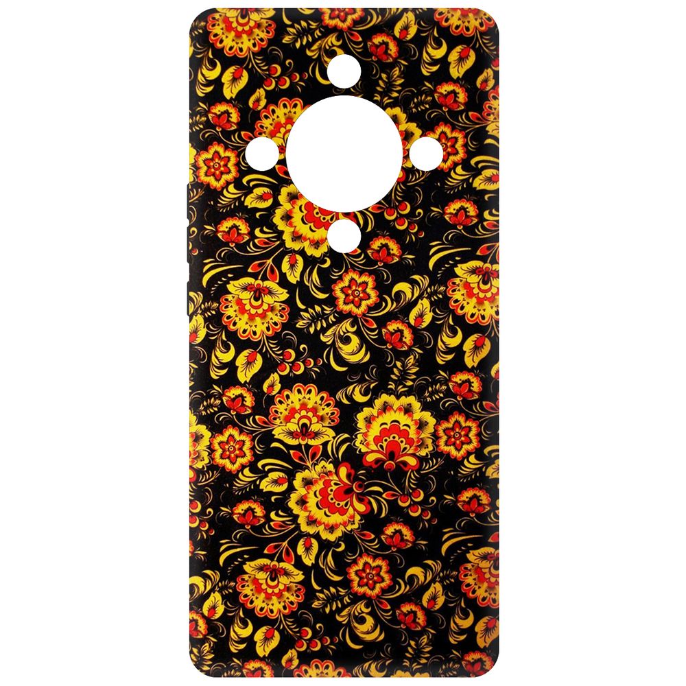 

Чехол-накладка Krutoff Soft Case Хохлома для Honor X9b черный