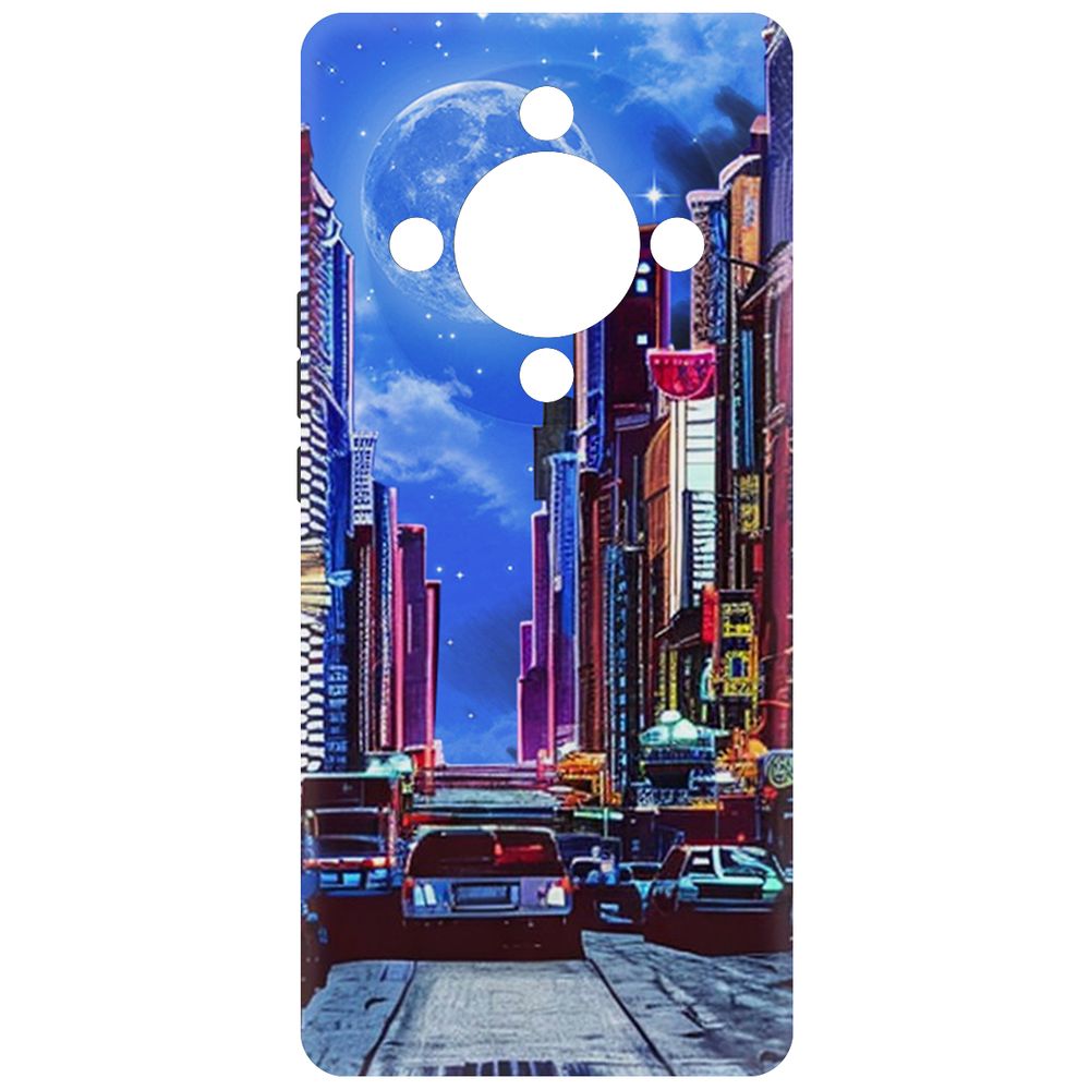 

Чехол-накладка Krutoff Soft Case Ночной город для Honor X9b черный