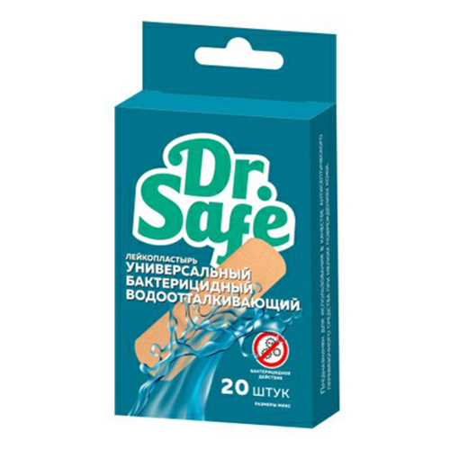 Пластырь Dr. Safe микс антибактериальный 20 шт.