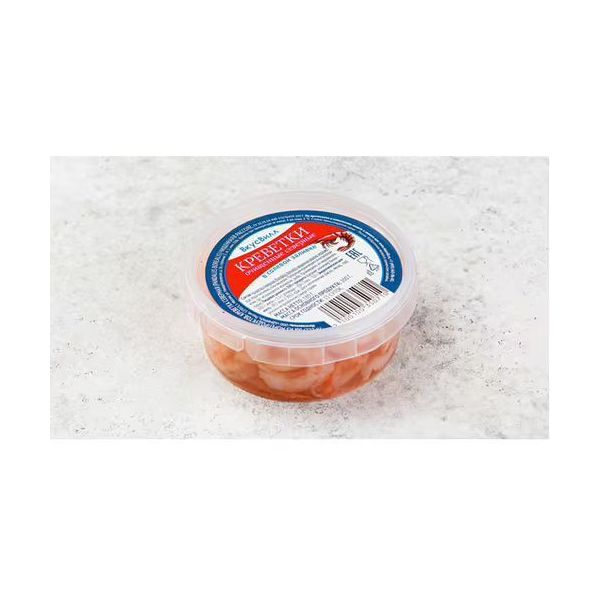 

Морепродукты ВкусВилл креветки в рассоле 200 г