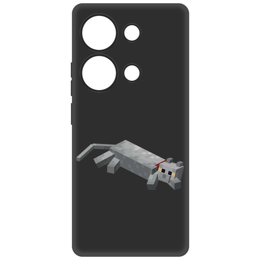 

Чехол-накладка Krutoff Soft Case Minecraft-Кошка для Xiaomi Redmi Note 13 Pro 4G черный