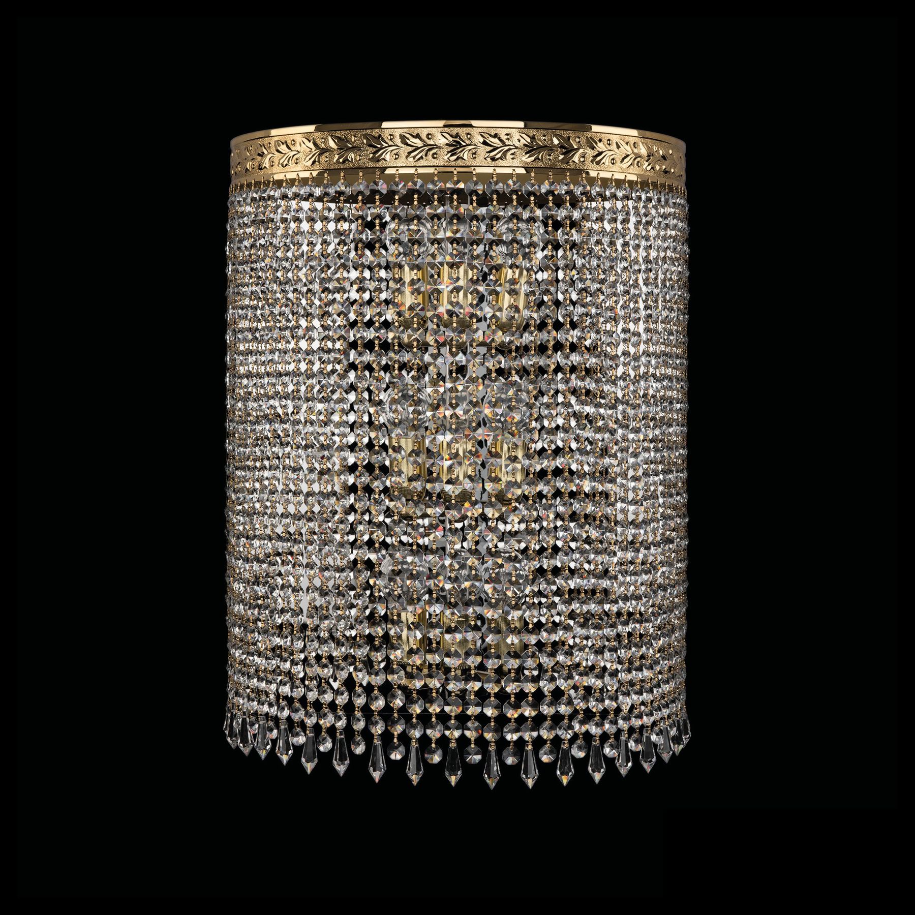 фото Хрустальное каскадное бра 83401b/40iv-50 g drops bohemia ivele crystal