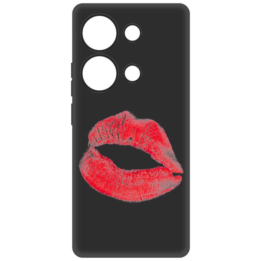 

Чехол-накладка Krutoff Soft Case След помады для Xiaomi Redmi Note 13 Pro 4G черный