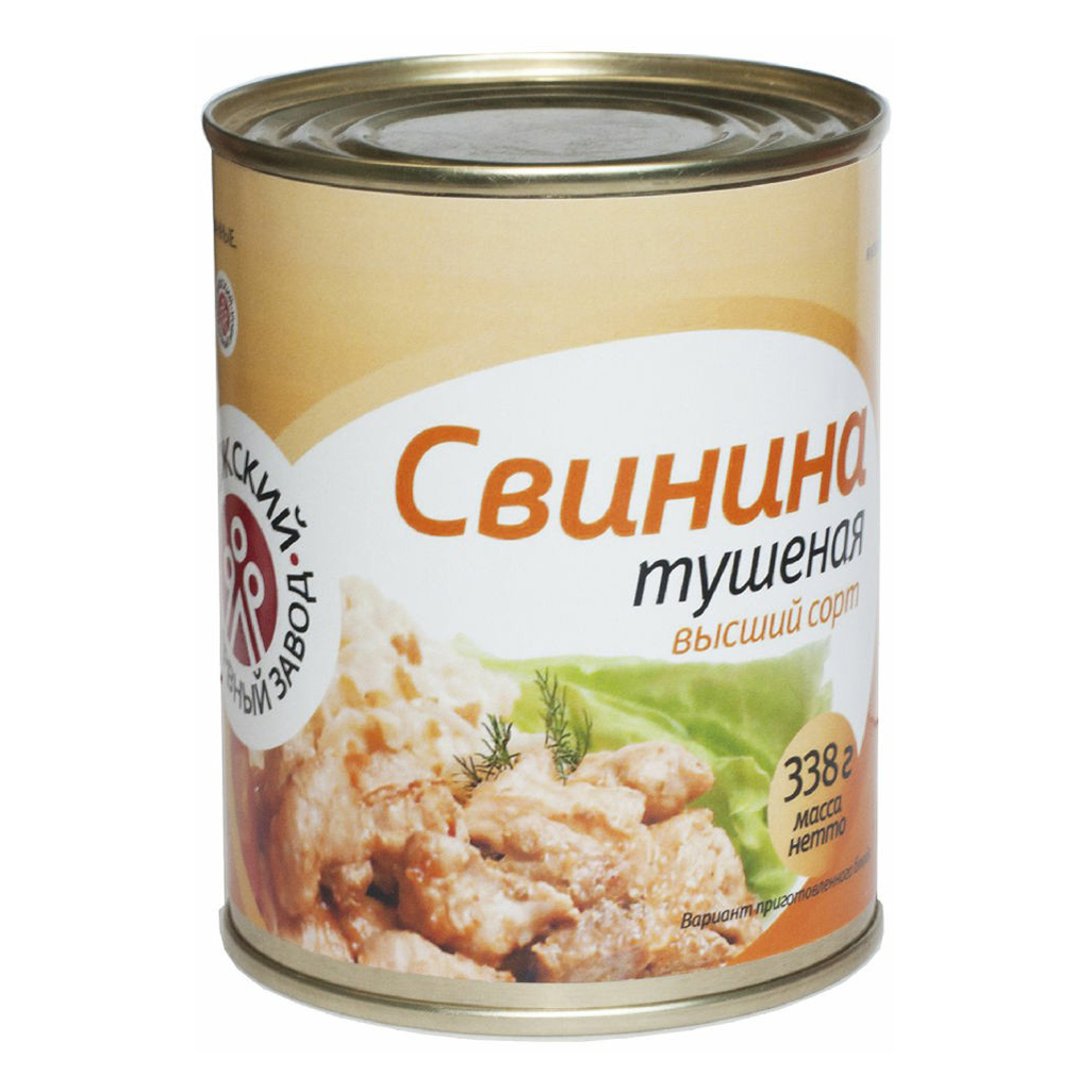 

Свинина тушеная Лужский консервный завод 338 г