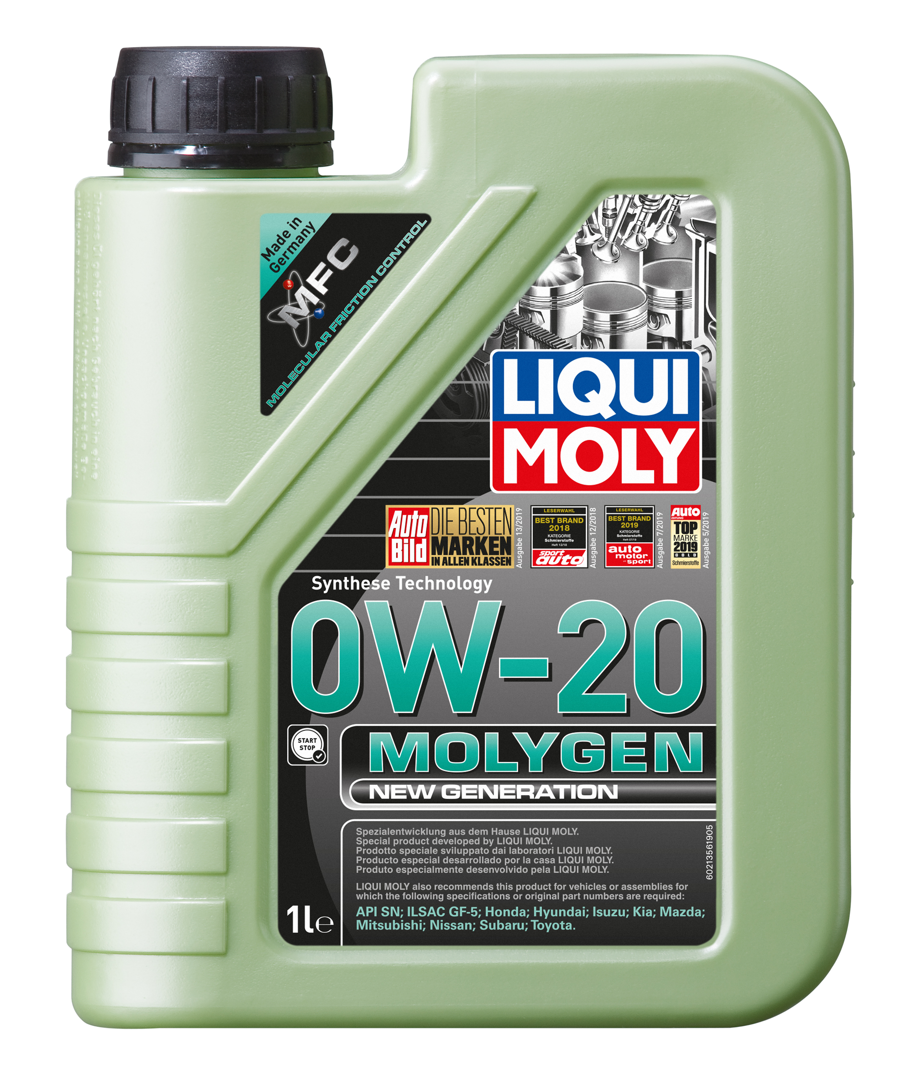 

Моторное масло LIQUI MOLY cинтетическое 0W20 Моlуgеn Nеw Gеnеrаtiоn Sр 1л