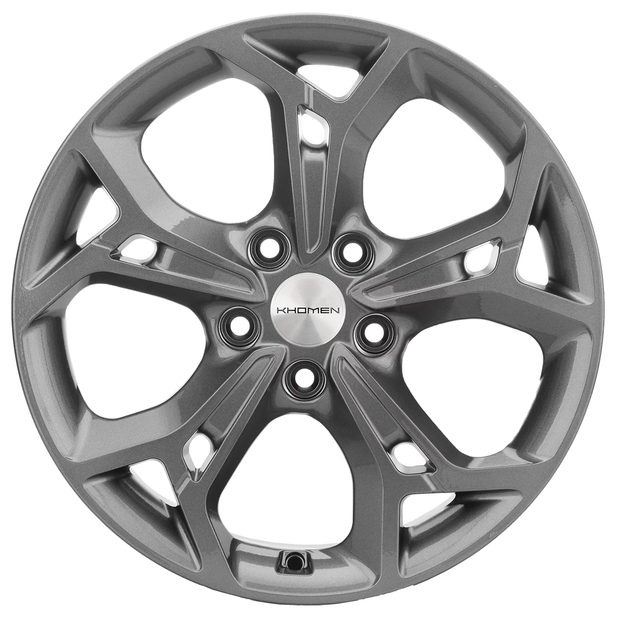 

Диск Khomen Wheels KHW1702 7х17 5x114,3 ЕТ45 d66,1 GRAY 1шт, Графит, KHW1702